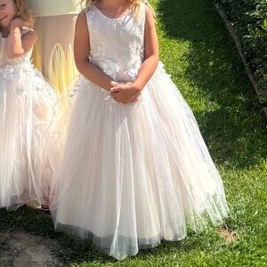 Elegant White Kids Dress